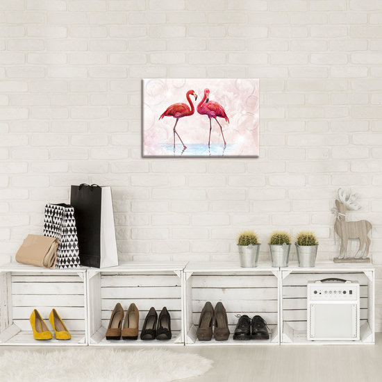 Pink Flamingos Canvas Schilderij PP10199O4