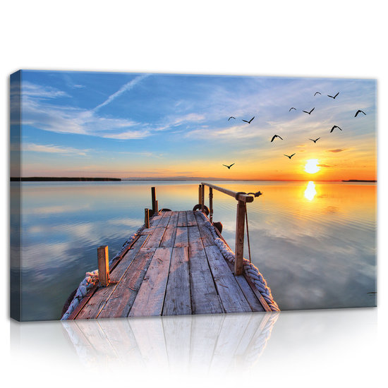 Wooden bridge Canvas Schilderij PP11619O4