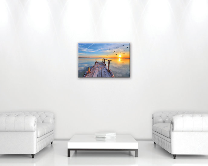 Wooden bridge Canvas Schilderij PP11619O4