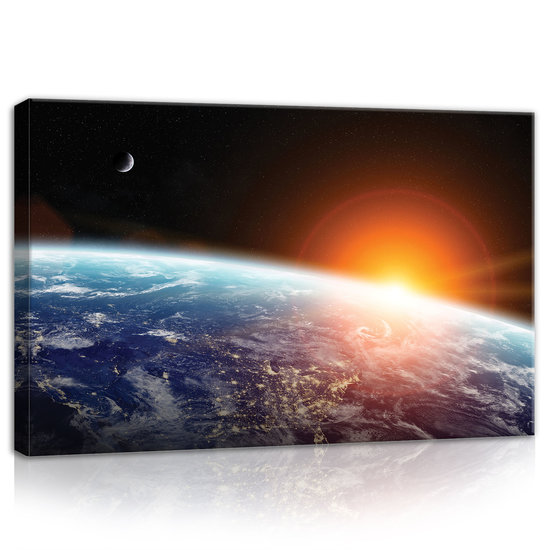 View of earth from outer space Canvas Schilderij PP11793O4