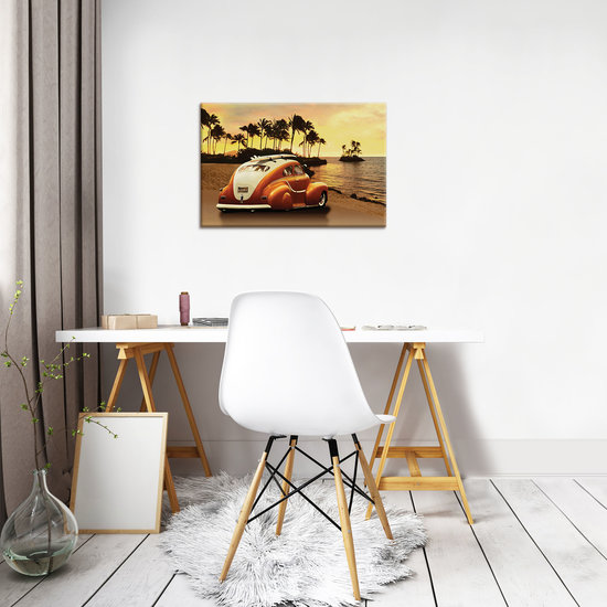 Beetle on the Beach Canvas Schilderij PP20317O4