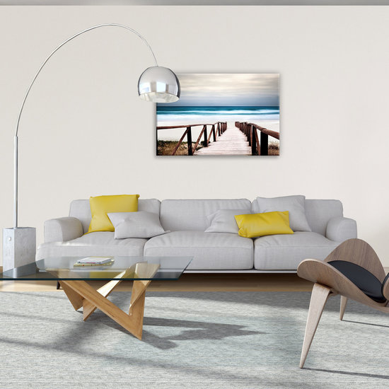 Beach Bridge Canvas Schilderij PP12283O4