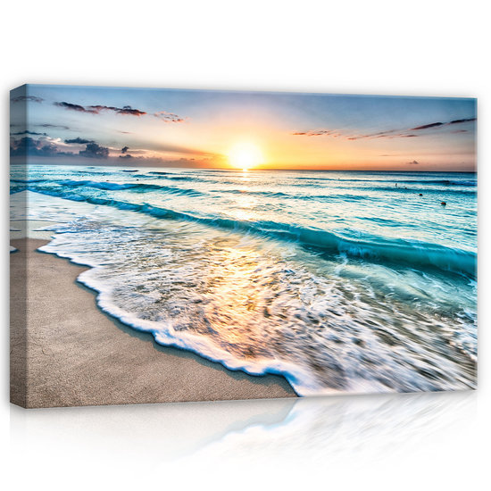 Beach sunset Canvas Schilderij PP11040O4