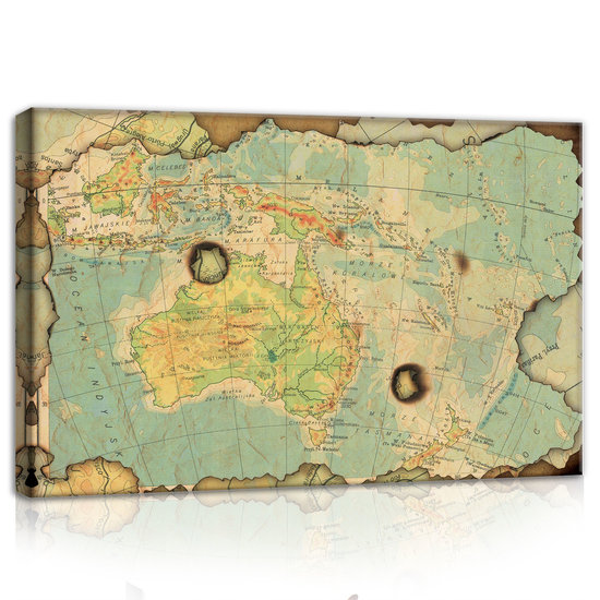 Map Canvas Schilderij PP10947O4