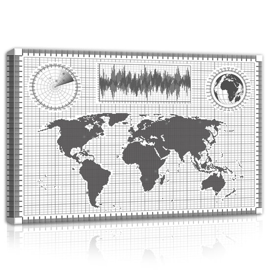 Map Canvas Schilderij PP10944O4