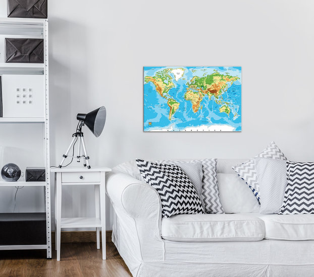 World Map Canvas Schilderij PP10250O4