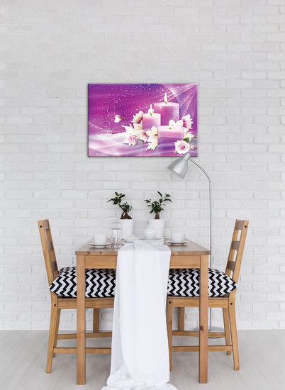 Candles and Magnolia Canvas Schilderij PP10672O4